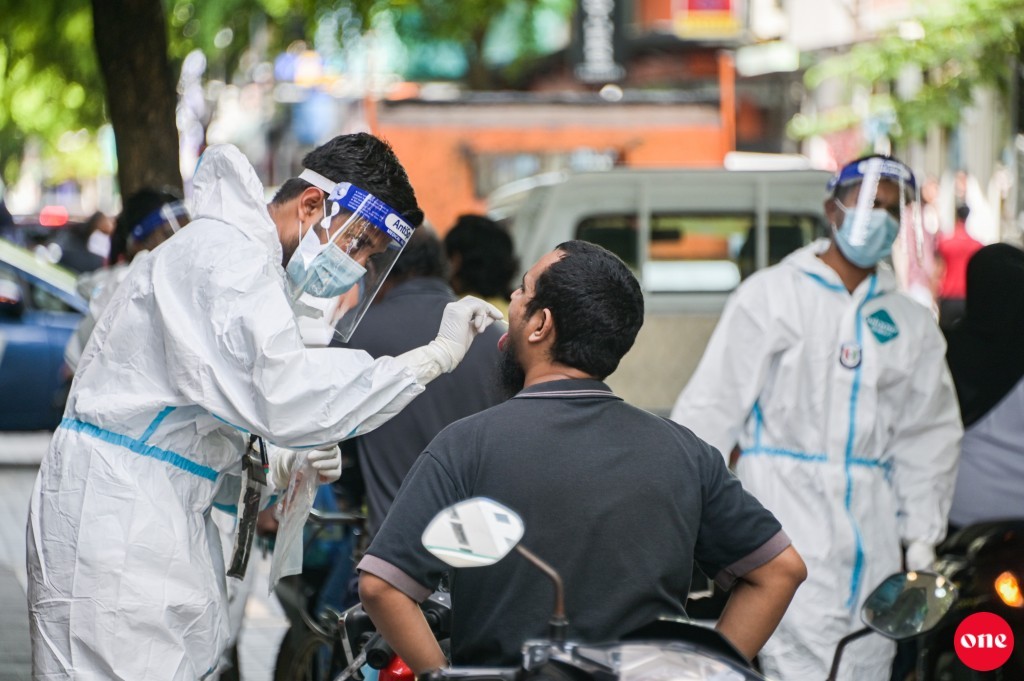 107 tested positive today, 30 from Male'