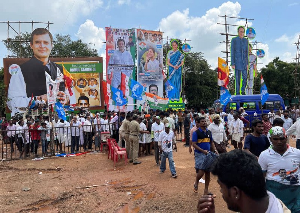 India's main opposition stages rally to mark 1,000km of its protest march