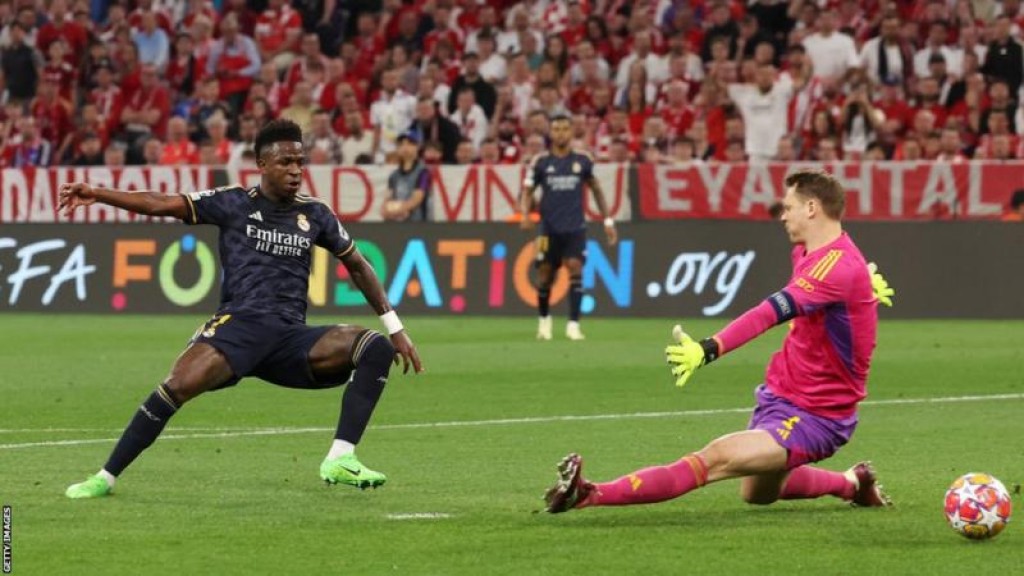 Vinicius ge 2 goal aaeku Real in Bayern aa evvaru koffi