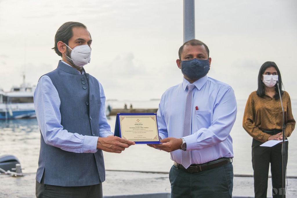 #OnePhoto: India inn Fehendhoo dharivarunnah hadhiyaa kuraa launch sarukaaraa havaalu kurun