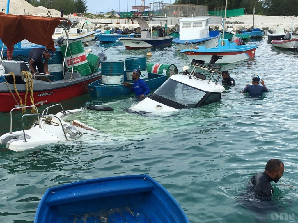 Launch at Hulhumale’ harbour sinks