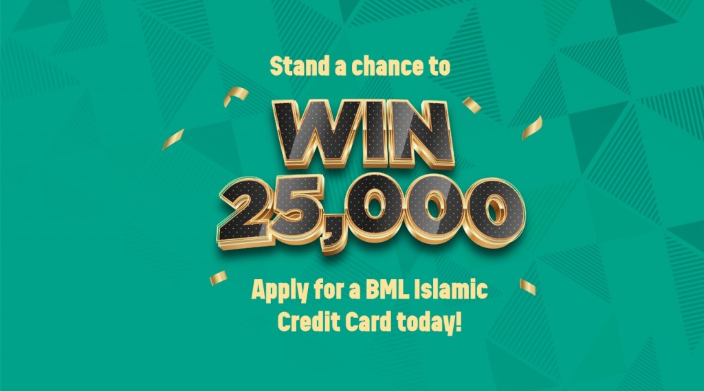 BML Islamic ge credit card ah hushahalhaigen 25,000 rufiyaa hoadhumuge furusathu