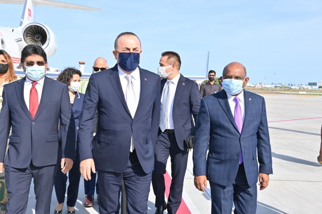 Turkish Foreign Minister arrives in Maldives