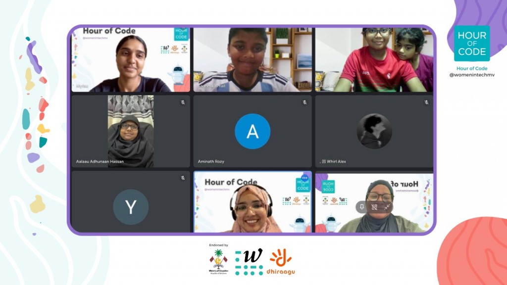 Dhiraagu aai Women in Tech in kuriah gendhiya ''hour of code'' ninmaalaifi