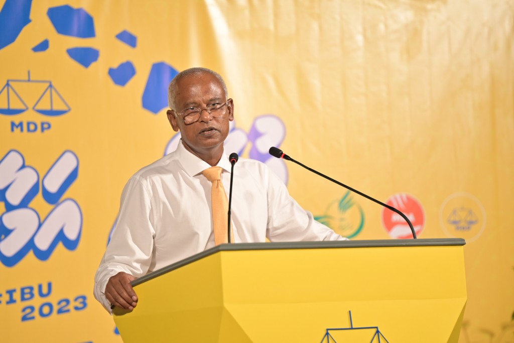 Photo: Raees Solih ge ''ufaaveri amaan raajje'' campaign ge mulaku jalsaa