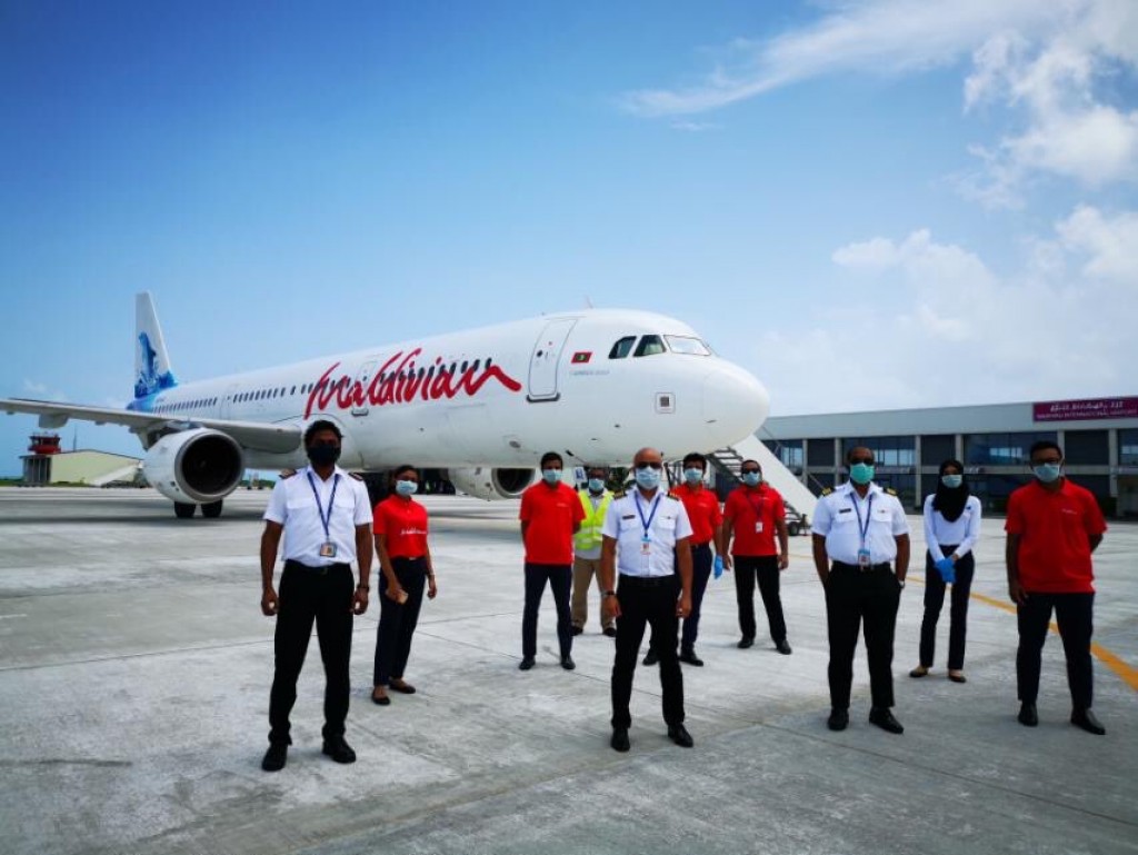 Maldivian's largest aircraft lands at Maafaru, hints at readiness to welcome international flights