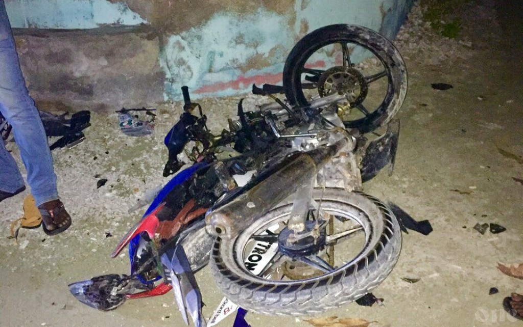 Motorcycle hits ambulance in Nadella