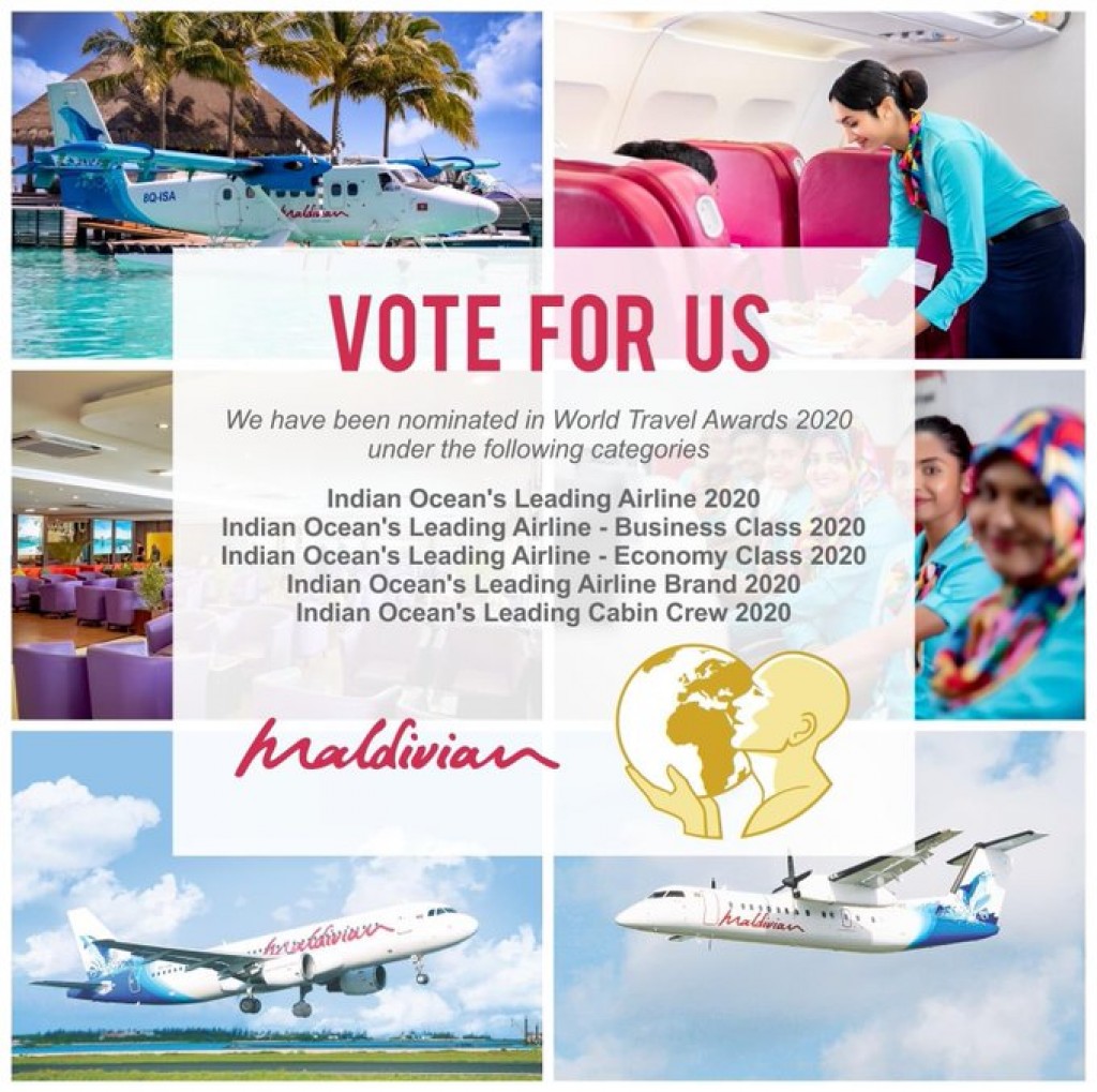 World Travel Award 2020 : 5 category akah Maldivian nominate vehjje