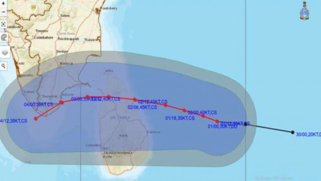 Thoofaanugai gadiaku 100 mile ah vai gadhavaane kamah belevey: Lanka ge MET