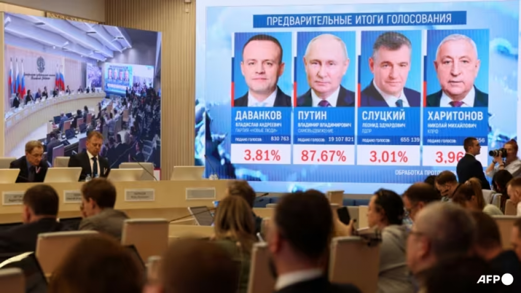 Putin wins Russia election in landslide with no serious competition