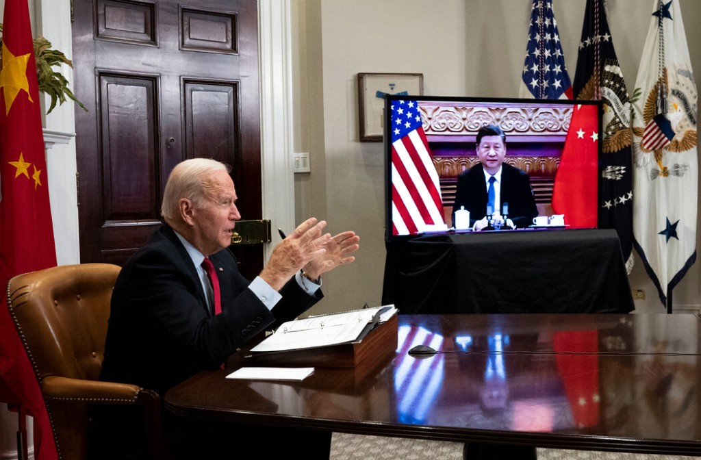 China President Xi Jinping speaks out against 'conflict' in call with US President Joe Biden on Russia