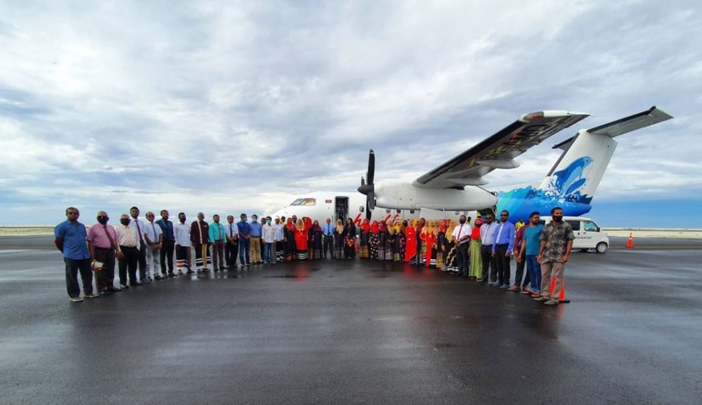 Test flight lands at Hoarafushi Airport