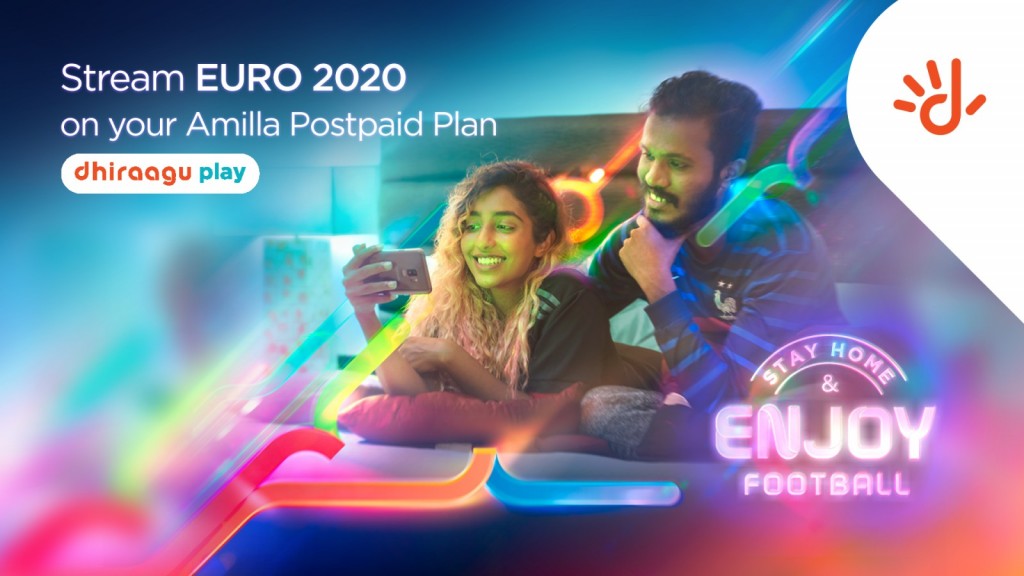 Dhiraagu amilla postpaid customerunnah  'Amilla TV' add-on  activate kohgen EURO balaaleveyne!