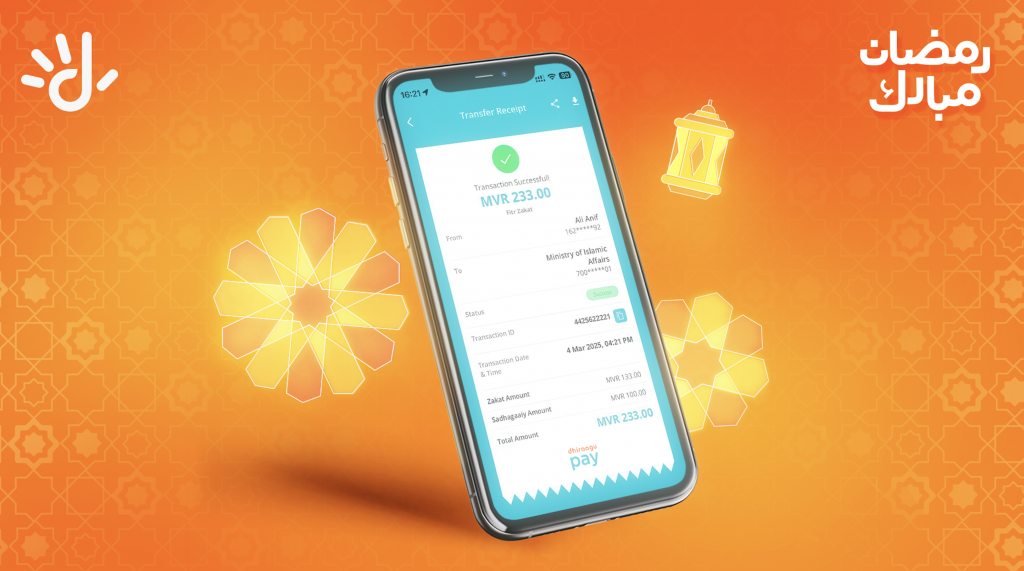 Dhiraagu Pay: Fitr zakaaiy dhekkumah maa faseyha gotheh!