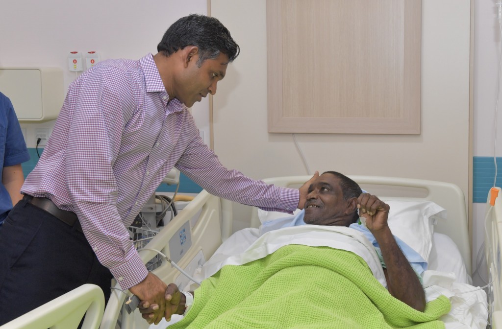 VP visits first patient to undergo 'Total Knee Replacement Surgery' at TreeTop Hospital