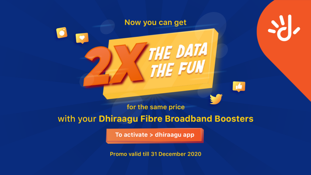 Dhiraagu fixed broadband booster activate kohgen 2 guna data!