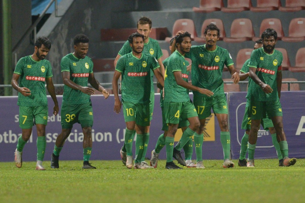 Tana aai Dhaadhu ge goal thakun Maziya in Eagles balikoffi