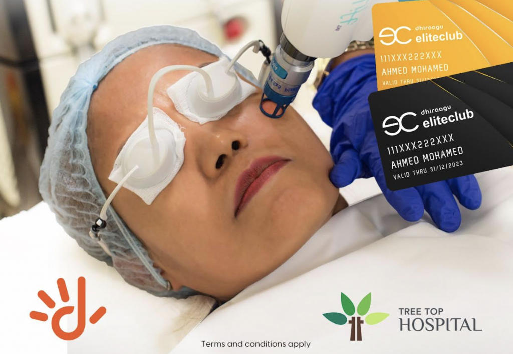 Tree Top Hospital ge ''Aesthetic'' hidhumaiythakun Dhiraagu elite club customer innah 10 percent discount