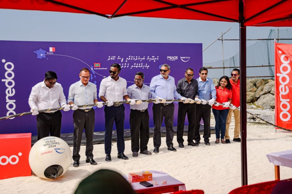 Ooredoo in Raajje ah genna submarine cable Kulhudhuffuttah engan koffi