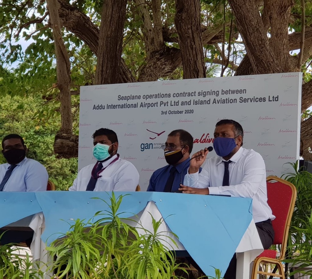Sea Plane dhathuru thakakee dhekunuge igthisaadhee hubah Addu hedhumah, muhimmu masakkatheh: Minister Fayyaz
