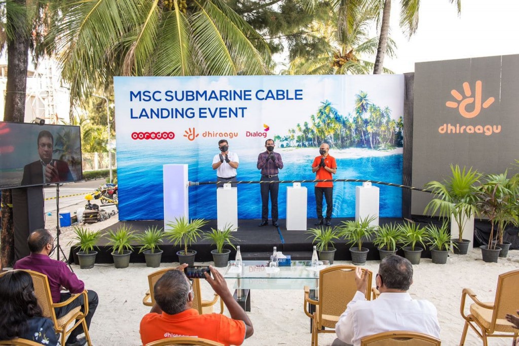 Raajje aai Lanka submarine cable in gulhaalaifi