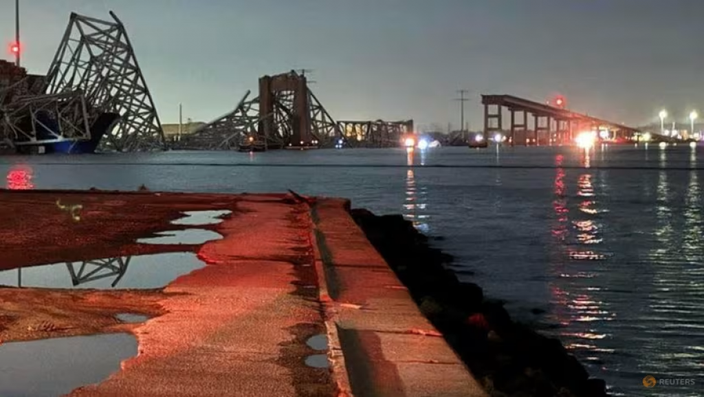 'Mass casualty' event in Baltimore after major bridge struck by Singapore-flagged ship