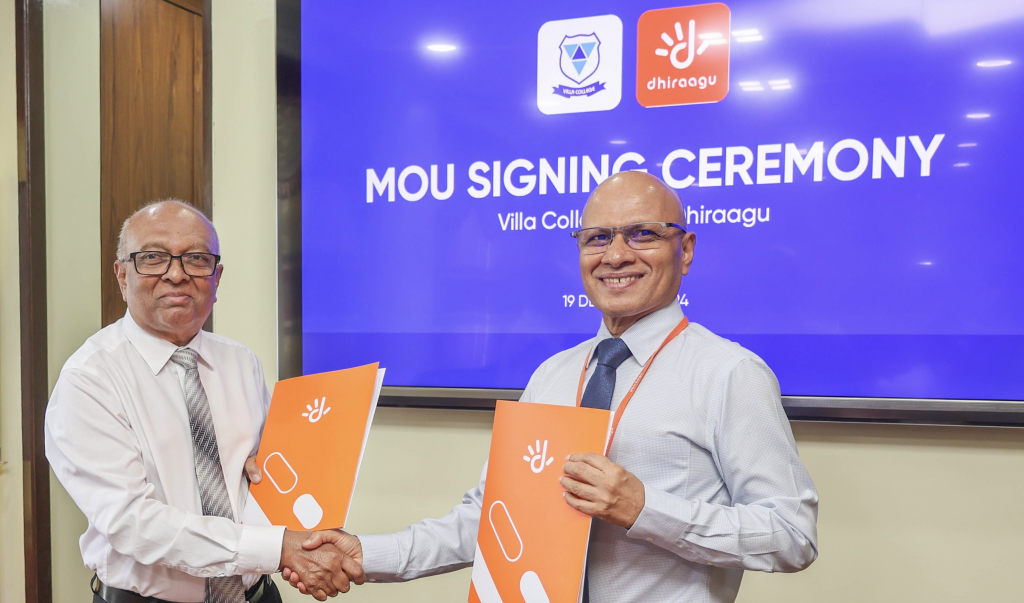 Villa College in kuriah gendhaa Raajjey ge furathama business incubation program ge partner akah Dhiraagu
