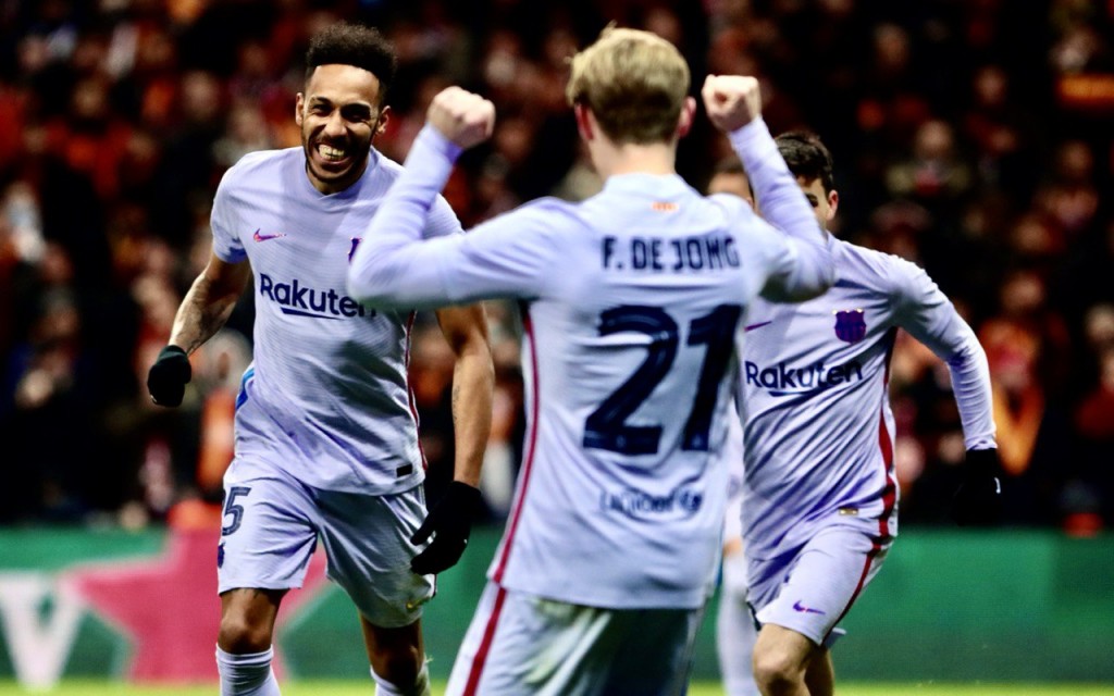Aubameyang goal aaeku Barca Europa League ge quarter ah