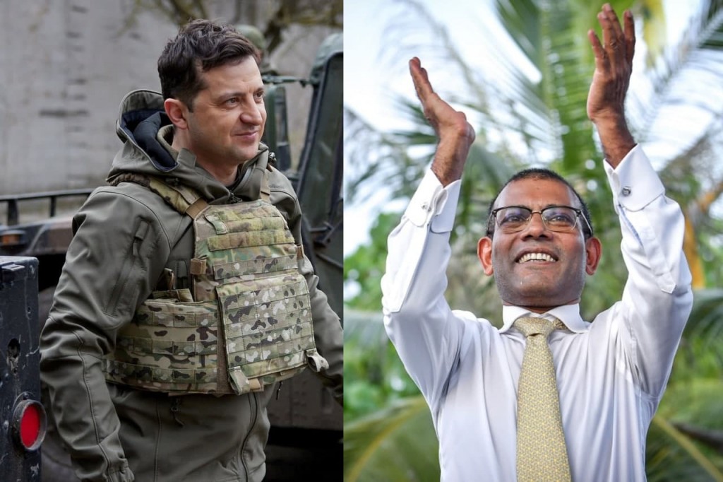 Gaumu dhifaau kurehvumah Ukraine ge Raees dhakkavamun gendhavaa hiyvarah Nasheed ge thaureefu