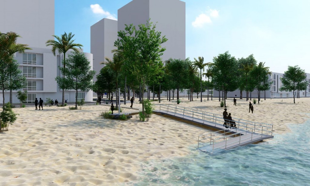 HDC in dhevana fiyavahee Beach gai Wheel chair ramp gaaim kuranee
