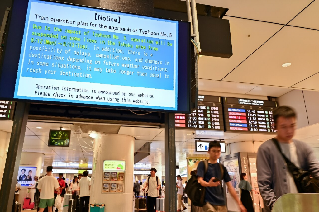 Japan cancels flights and trains as Typhoon Ampil approaches