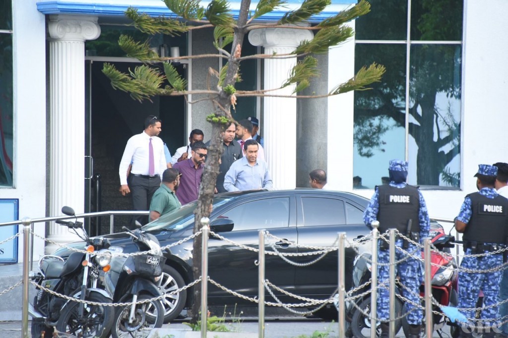Yameen leaves police headquarters after five hours