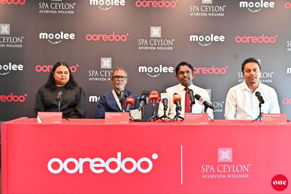 Customer innah thafaathu thajuribaaeh hoadhaidhinumah Ooredoo inn ''Spa Ceylon'' aa eku partnership akah