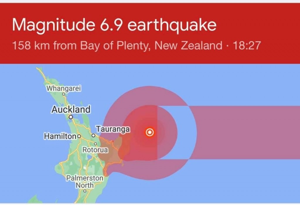New Zealand ah ai baarugadha binhelumakaa eku, Tsunami eh ge inzaaru nerefi