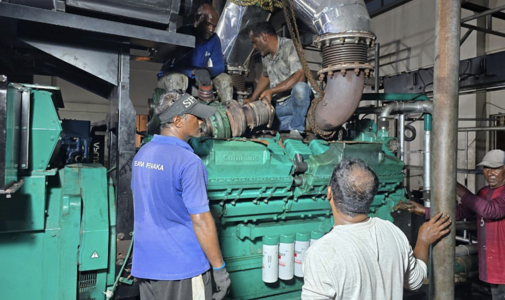 Addu ah anehkaa ves 1.8 megawatt ge genset eh gendhanee