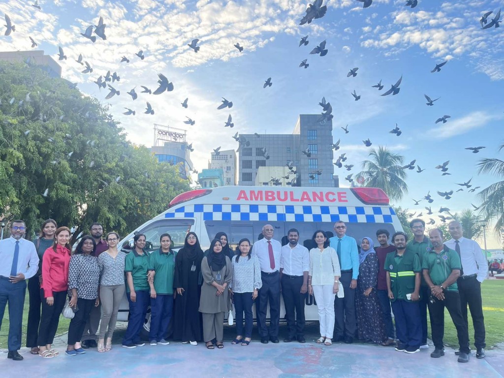 Qaumee Ambulance ge hidhumaiy Male' sarahadhah tha'aaraf koffi