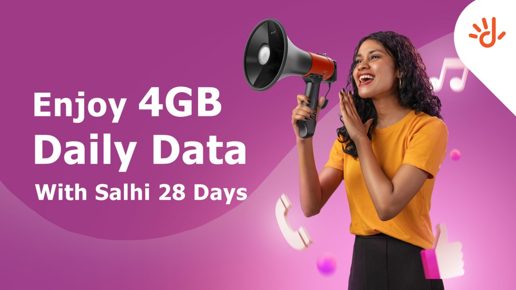 Dhiraagu ''Salhi 28 days'' addon aa eku konme dhuvahaku 4gb data!
