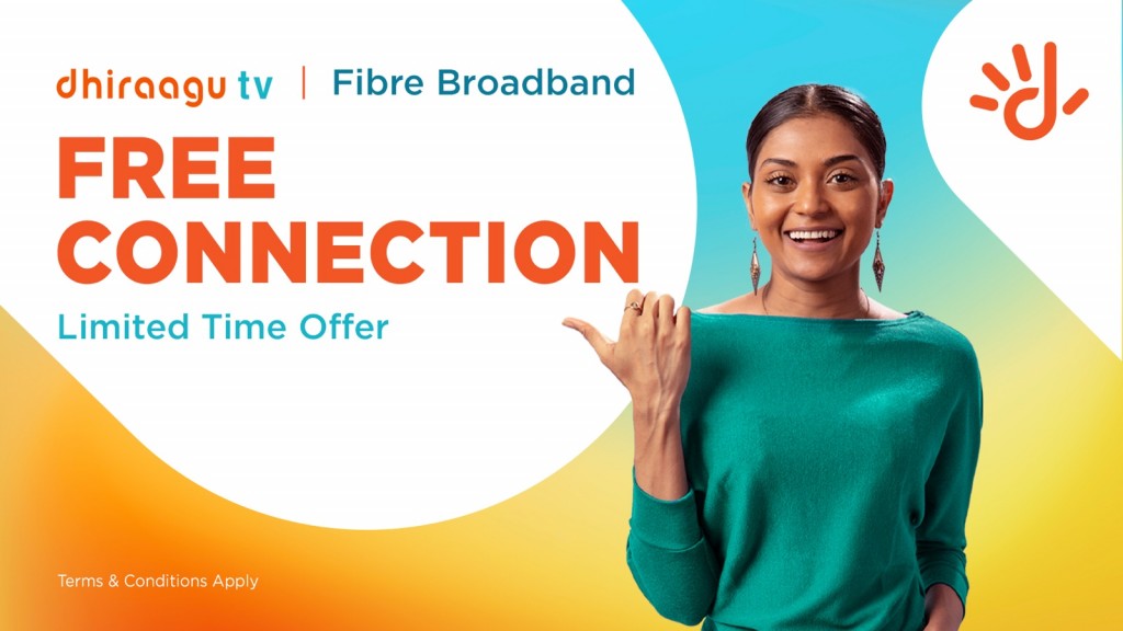Dhiraagu Fiber broadbandaai TV ge hidhumaiy hiley gulhaidhey promotion