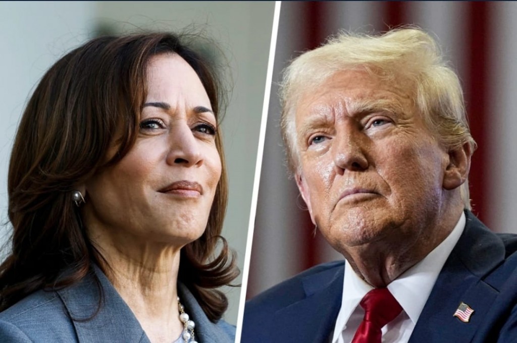 Gina recordthakeh Haris aai Trump ge inthizaarugai