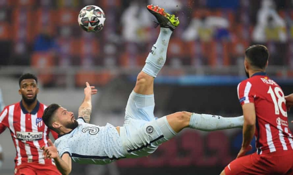 Giroud ge hiyygaimu goal aaeku Chelsea in Atletico balikoffi