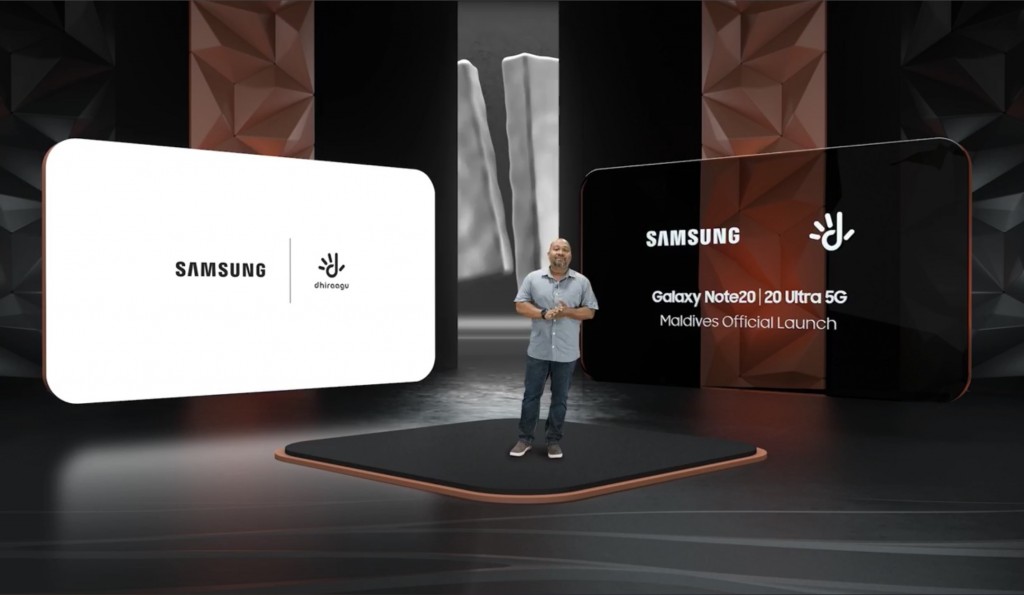 Dhiraagu in Samsung Galaxy Note 20 adhi Note 20 Ultra 5G raajje ah tha'aarafu kohfi