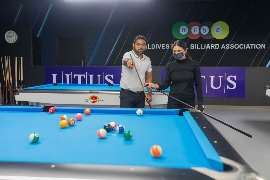 National Billiard Championship: Mix Doubles Championkann Ali Fayaz aai Dheena ah