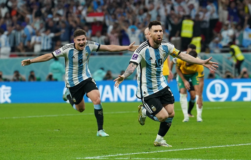 Messi ge haassa goal aaeku Argentina Quarter ah