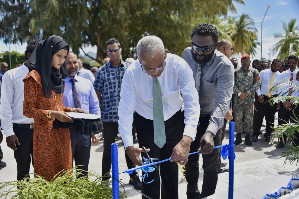 President opens Tsunami Monument in Vilufushi