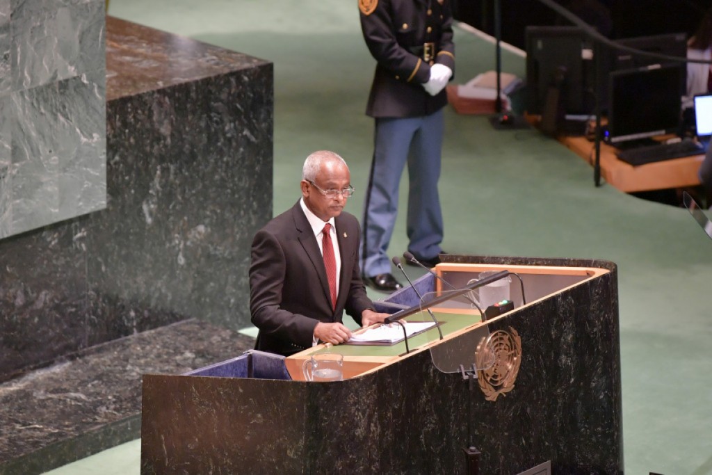 Maldivians will continue to fight for the full recognition of Palestine as an independent State: President