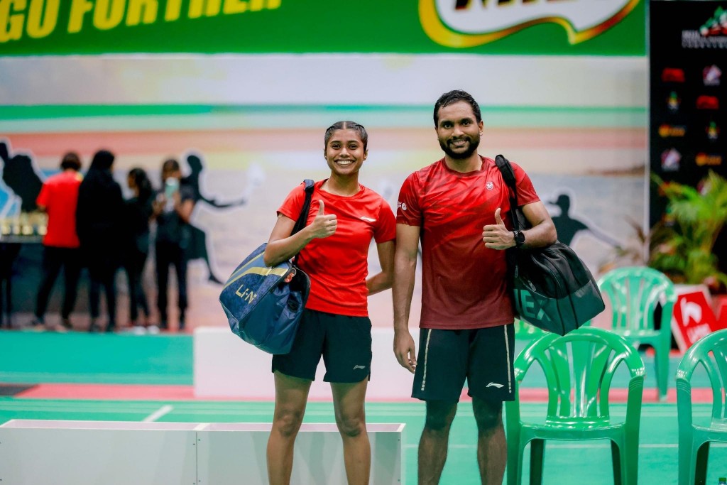 Thaareekhu liyelai Zayan aai Naba ge mix doubles pair dhuniyey ranking ge gadha 100 ge thereyah