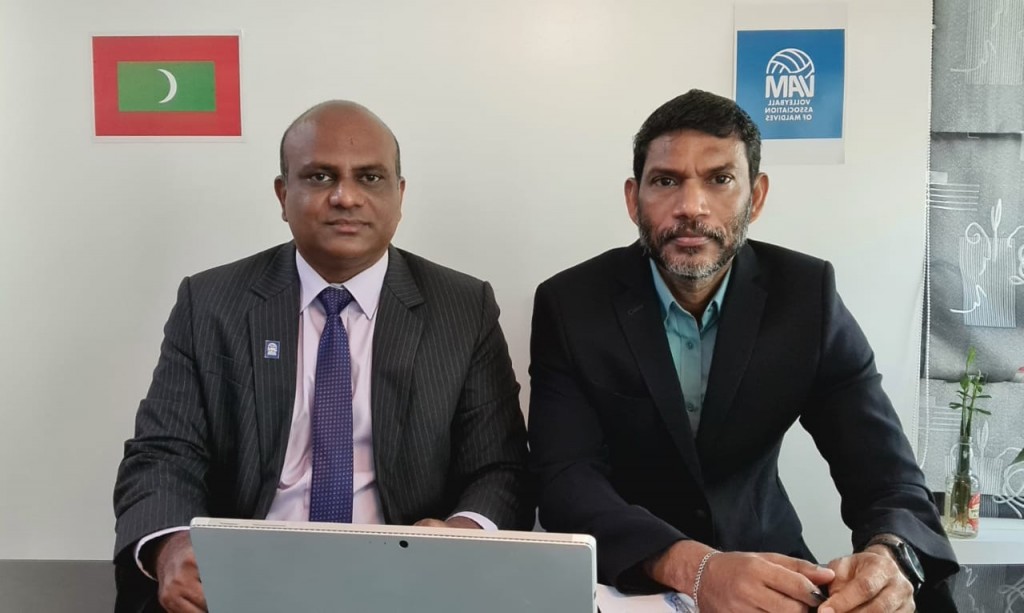 Central Asian zonal volleyball association ge raees kamah Latheebe hovijje