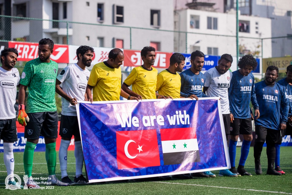 Golden futsal challenge ge haassa message eh: Turkey aai Syria rayyithunnaaeku dhivehin thibikan!