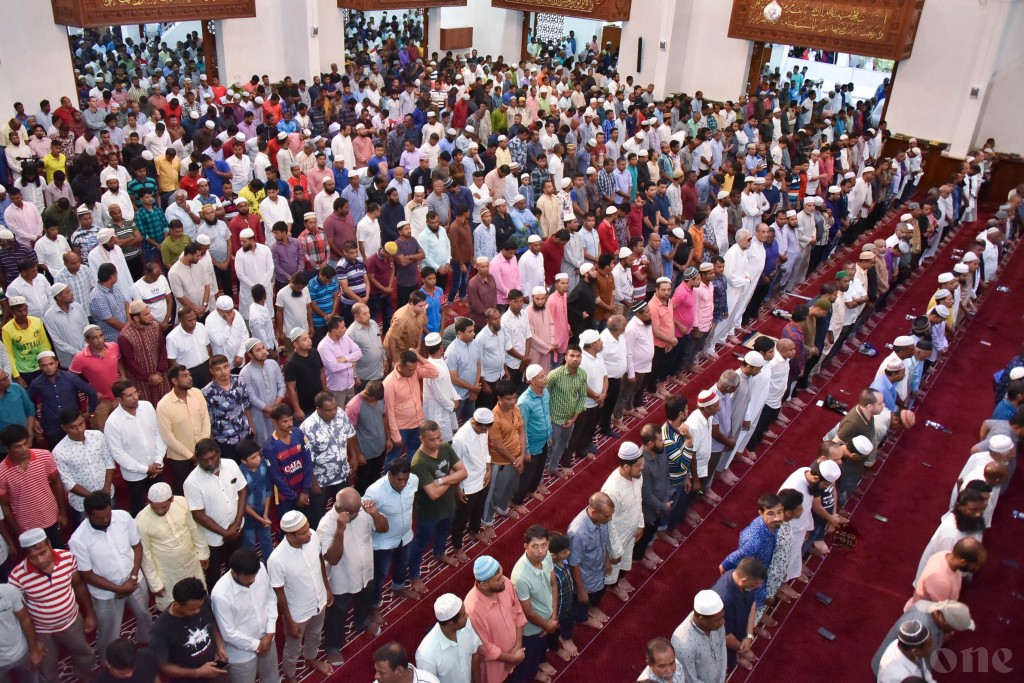 Male’ gai bodu jamaa’athugai Eid namaadhu nukuran ninmaifi
