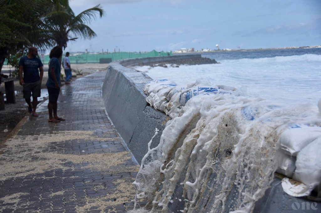Swell waves cause flooding in capital Male' City